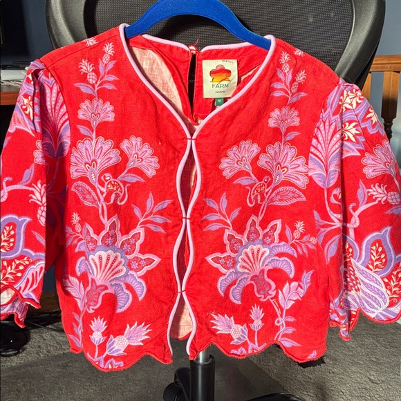 FARM Rio Red Floral Crop Top - Picture 11 of 12